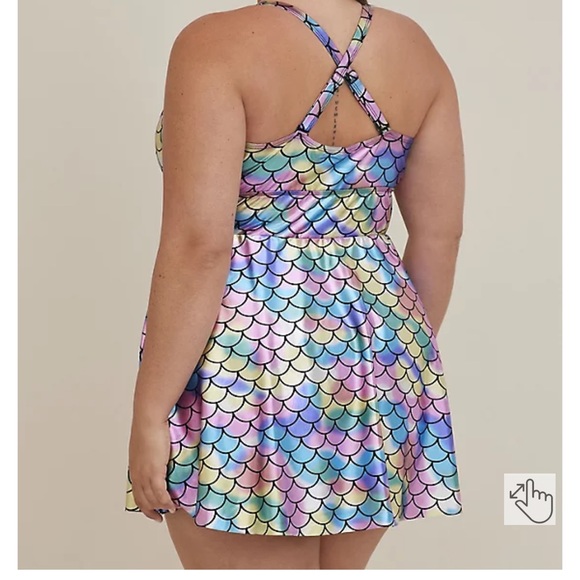 NWT 2X Torrid Mermaid Swim Dress - Picture 3 of 8